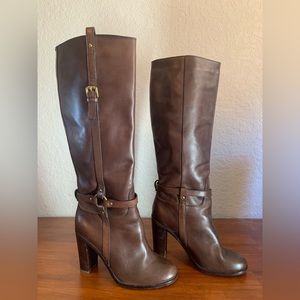 Coach Ellie Vachetta size 7.5B Medium Knee High Leather Boots